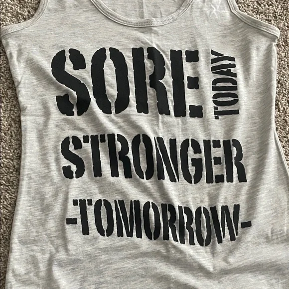 Gray Graphic Women's Tank Top - Picture 3 of 4